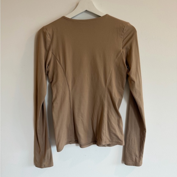 Naked Wardrobe Taupe Long Sleeve Top - Picture 3 of 3